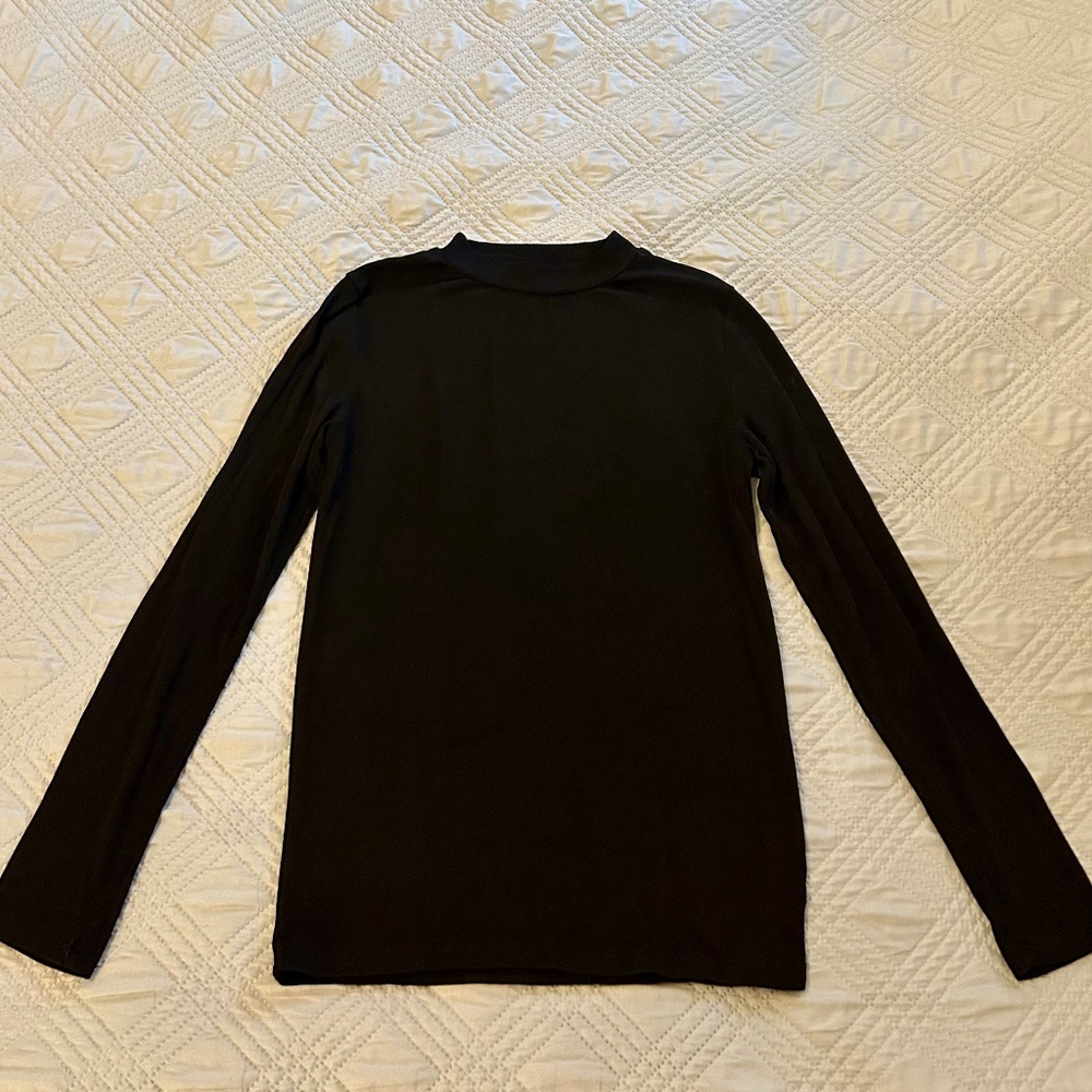 ARSHINER Girls Black Long Sleeved Tee, Size 160 (US Girls 12)